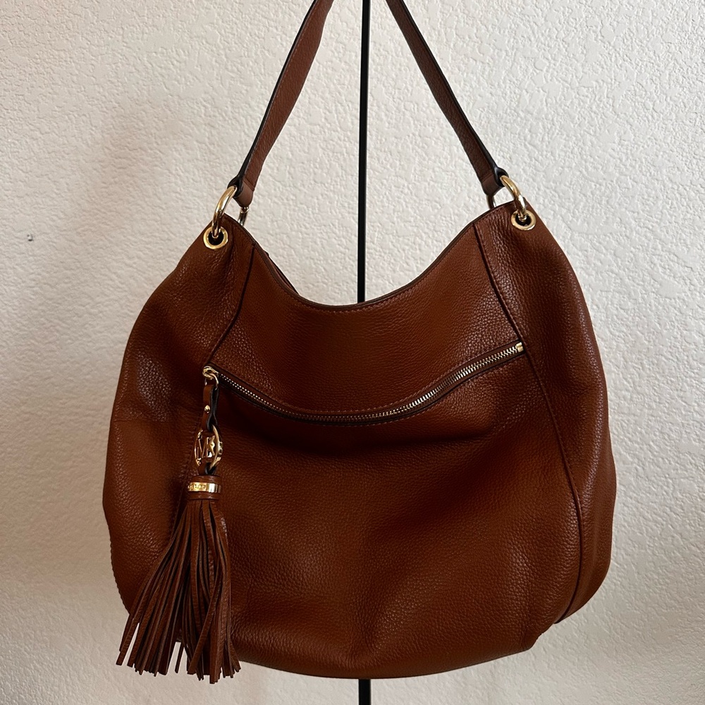 Michael Kors Brown Leather Hobo Bag